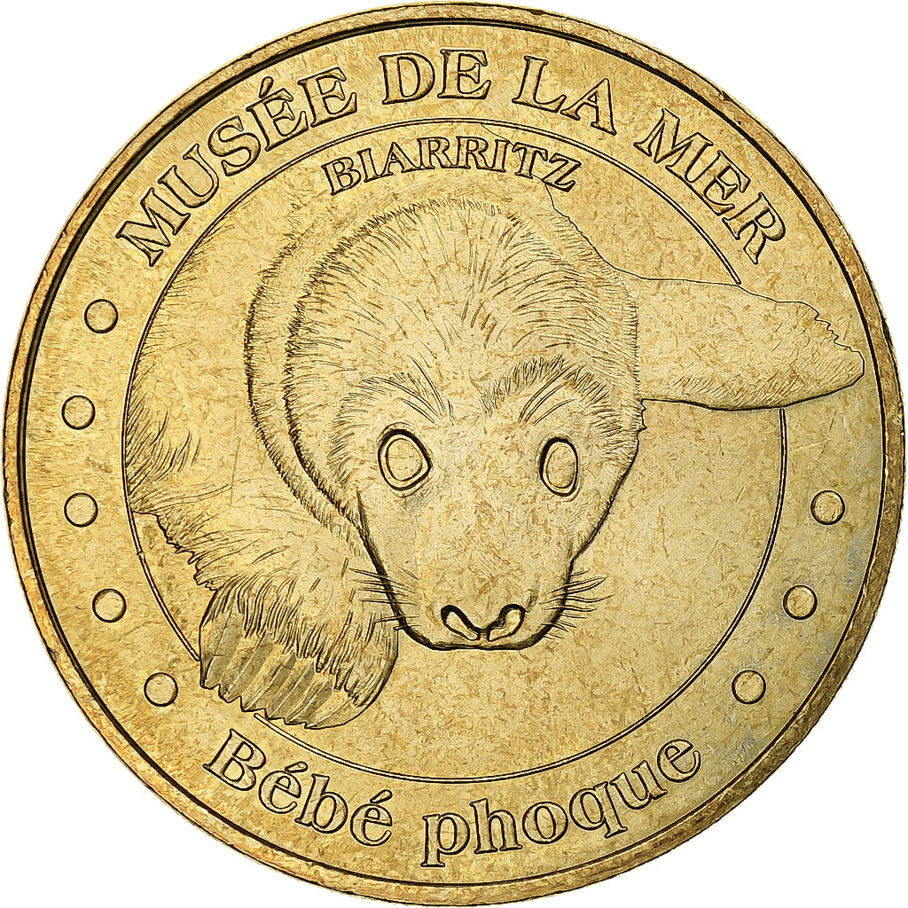 Frankreich, Tourist token, Musée de la mer, Biarritz, 2008, MDP, Nordic gold