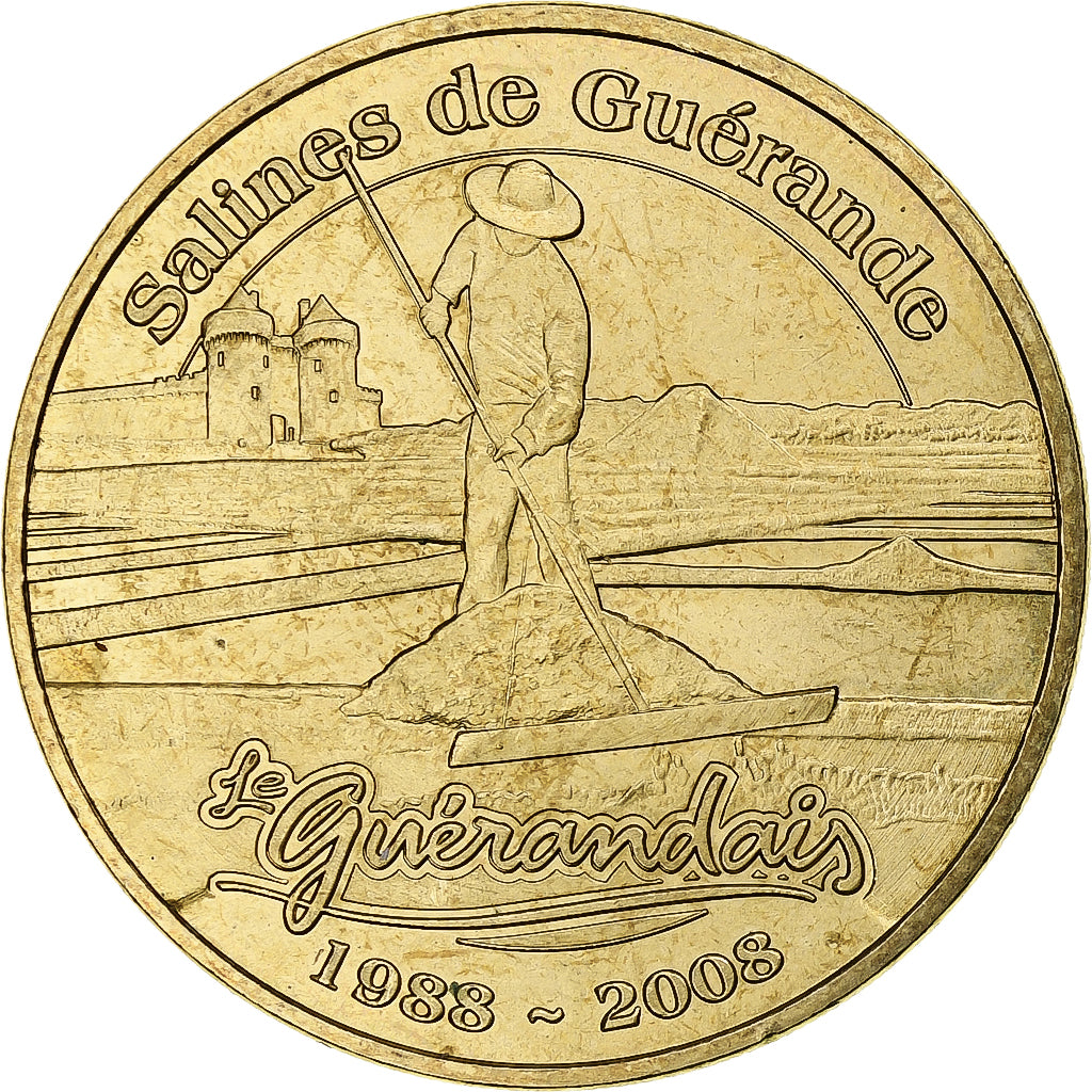 France, Tourist token, Salines de Guérande, 2008, MDP, Nordic gold, MS(60-62)