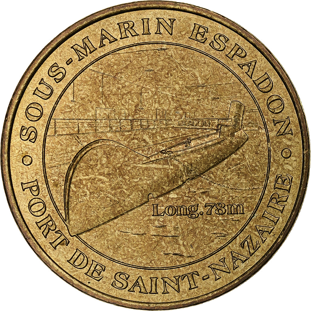 France, Tourist token, Sous-marin Espadon, 2003, MDP, Nordic gold, MS(60-62)