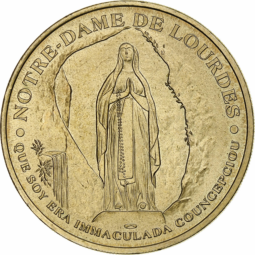 France, Tourist token, Lourdes, Basilique N-D du Rosaire, 2001, Nordic gold