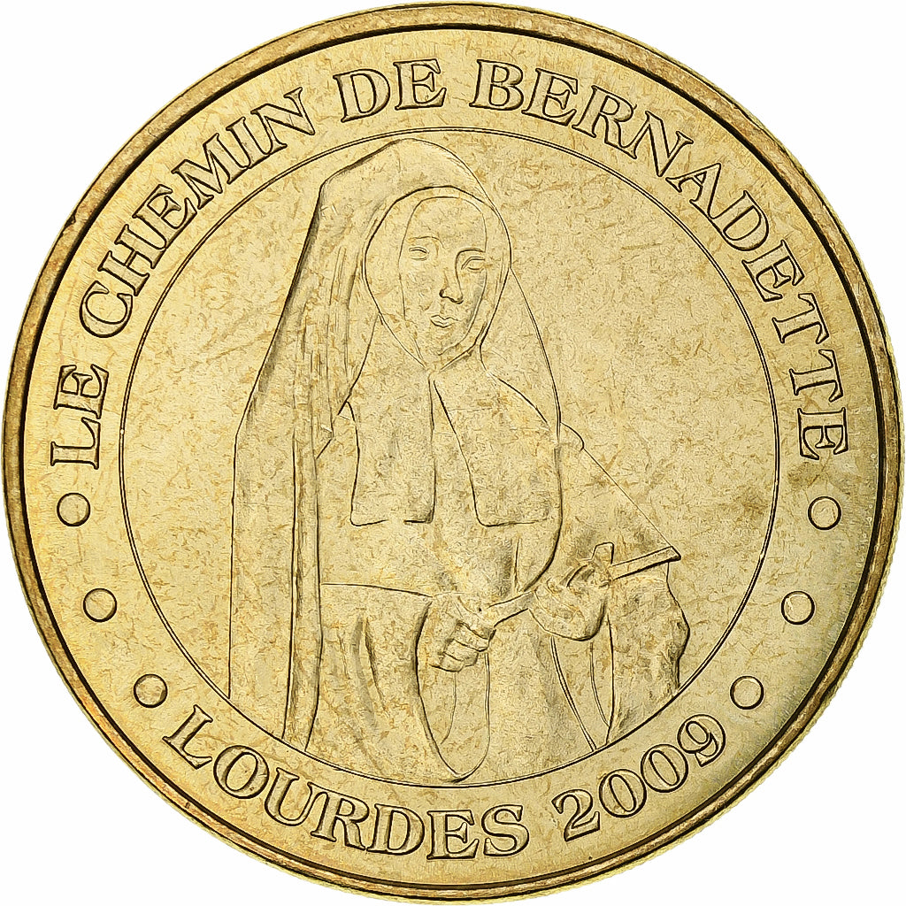 Francia, Tourist token, Lourdes, Le chemin de Bernadette, 2009, Nordic gold, SC
