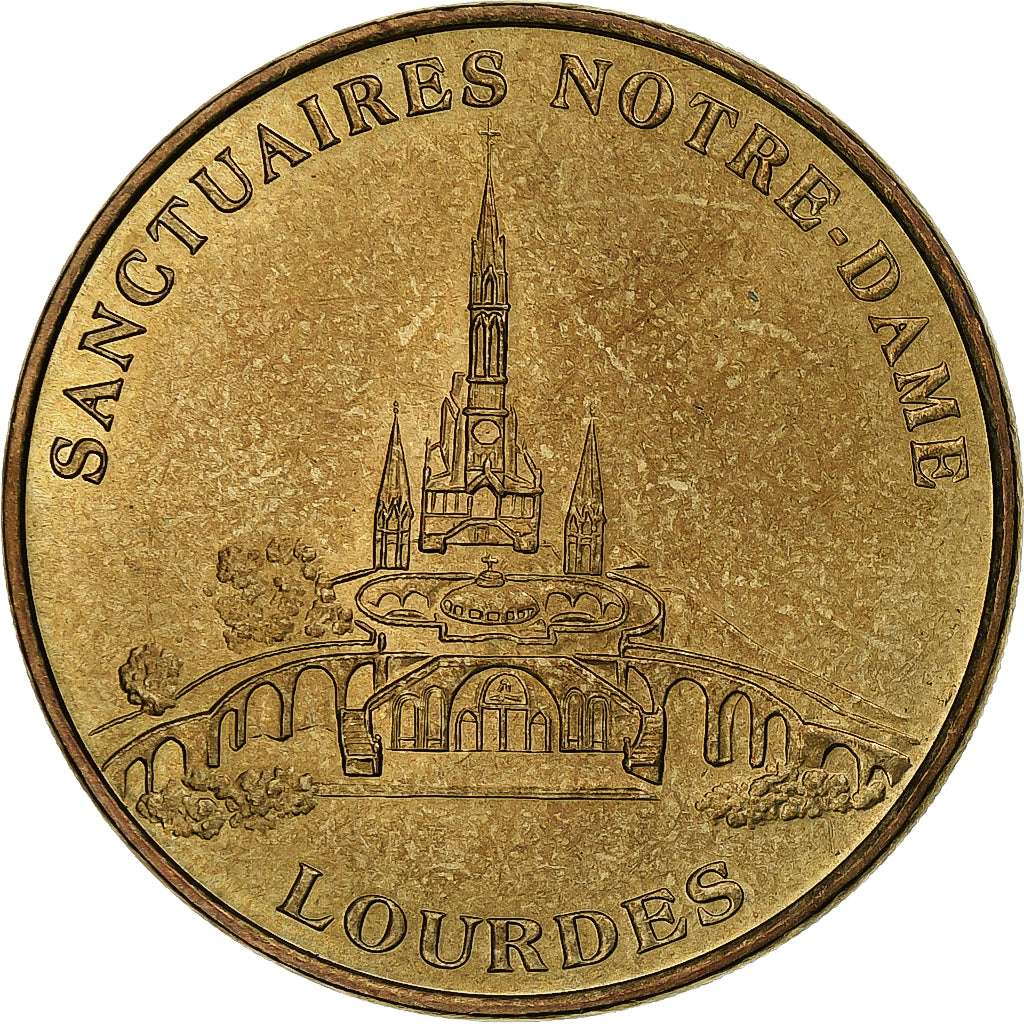 Frankrijk, Tourist token, Lourdes, Sanctuaires Notre-Dame, Nordic gold, PR+
