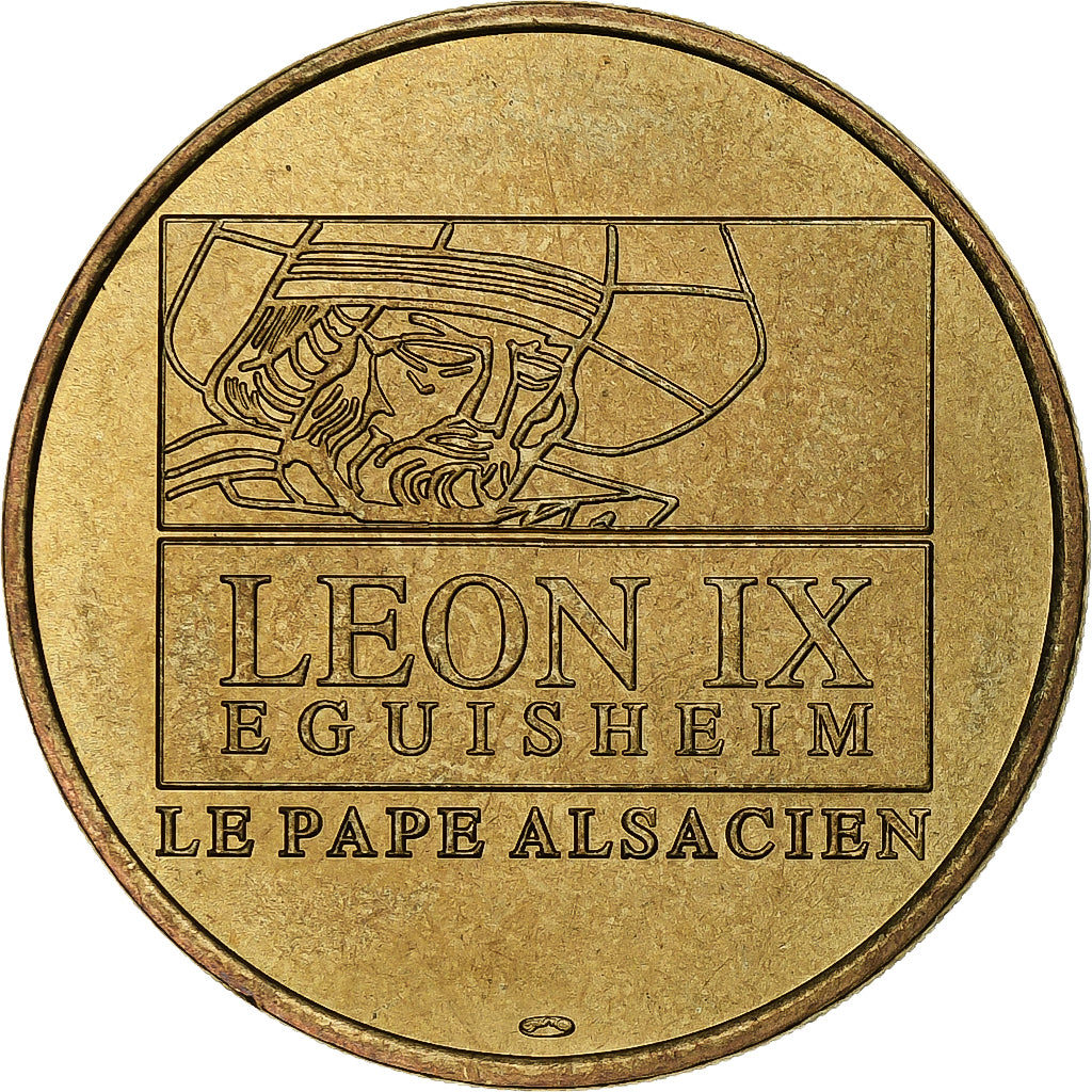 France, Jeton touristique, Léon IX, le pape Alsacien, 2002, Or nordique, SPL