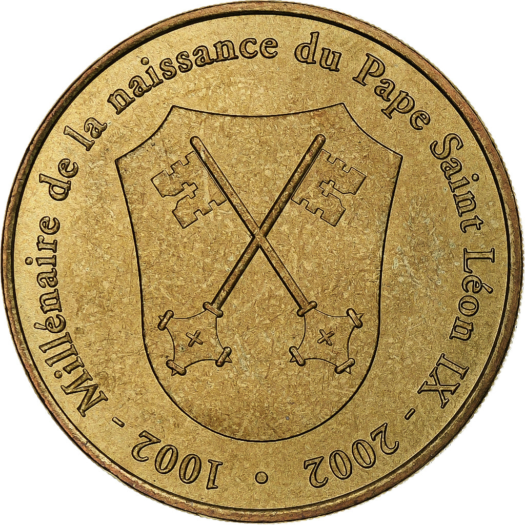 France, Jeton touristique, Léon IX, le pape Alsacien, 2002, Or nordique, SPL