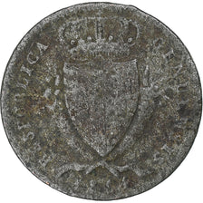 Italien, Republic of Genoa, 2 Soldi, 1814, Genoa, Silber, S, KM:282.2