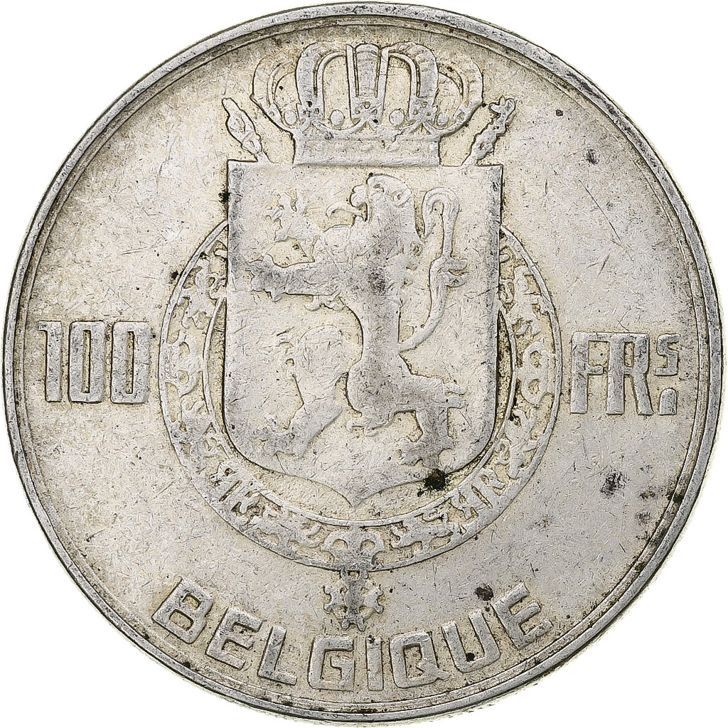 Belgium, Régence Prince Charles, 100 Francs, 1948, Brussels, Silver, EF(40-45)