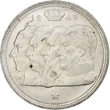 Belgio, Régence Prince Charles, 100 Francs, 1948, Brussels, Argento, BB, KM:138