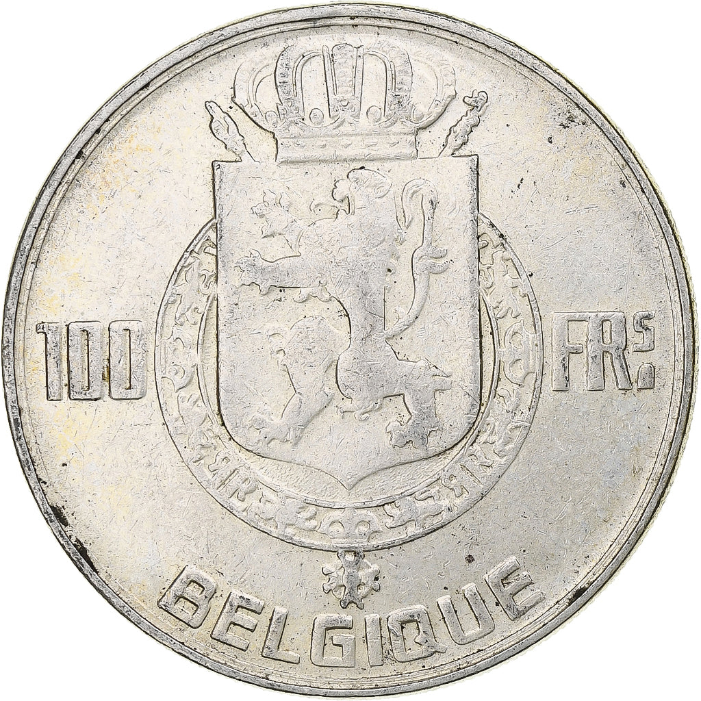 Belgium, Régence Prince Charles, 100 Francs, 1948, Brussels, Silver, EF(40-45)
