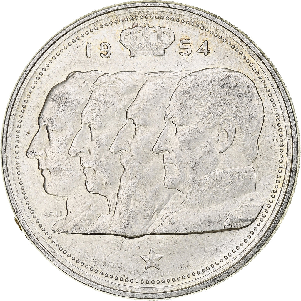 Belgium, Baudouin, 100 Francs, 1954, Brussels, Silver, AU(50-53), KM:138