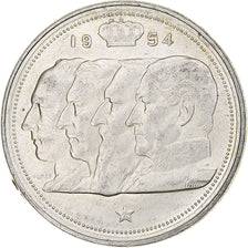 Belgium, Baudouin, 100 Francs, 1954, Brussels, Silver, AU(50-53), KM:138