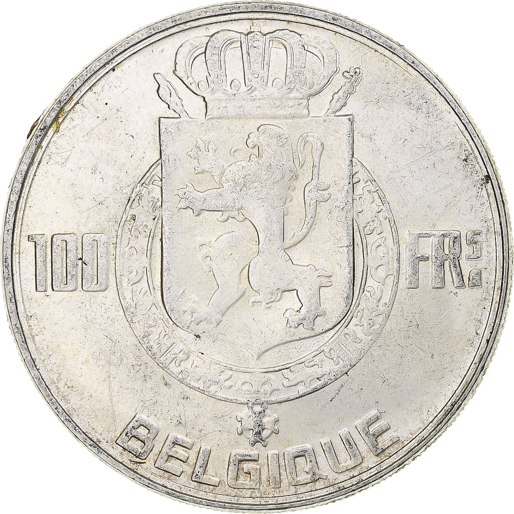 Belgium, Baudouin, 100 Francs, 1954, Brussels, Silver, AU(50-53), KM:138