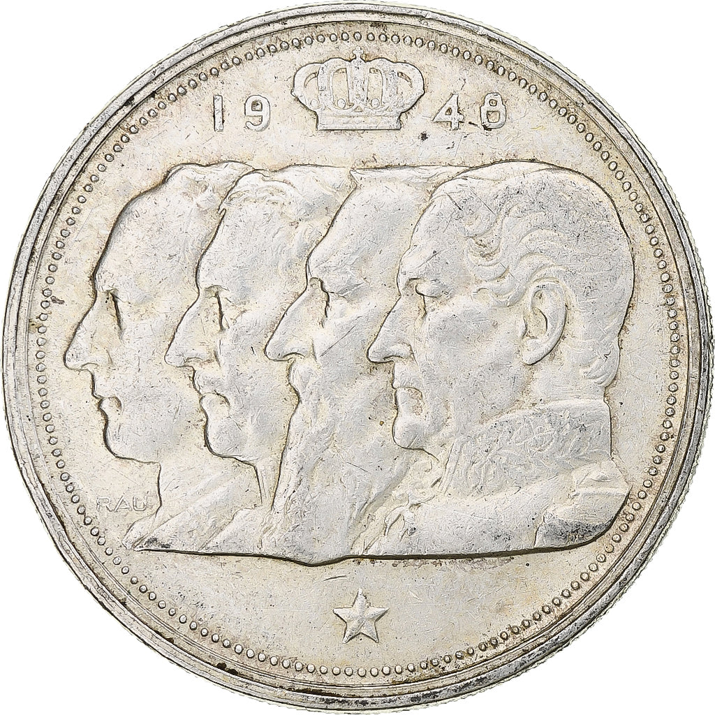 Belgium, Régence Prince Charles, 100 Frank, 1948, Brussels, Silver, EF(40-45)