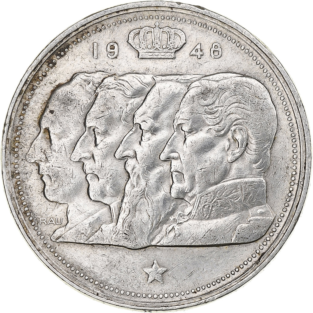 Belgium, Régence Prince Charles, 100 Frank, 1948, Brussels, Silver, EF(40-45)