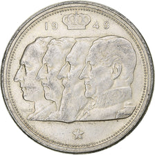 Belgium, Régence Prince Charles, 100 Frank, 1949, Brussels, Silver, EF(40-45)