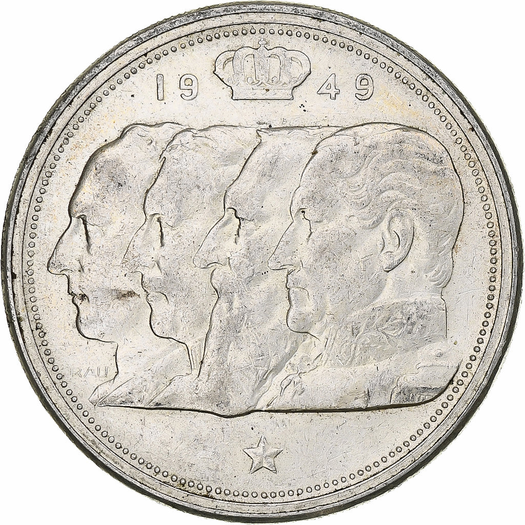 Belgien, Régence Prince Charles, 100 Frank, 1949, Brussels, Silber, SS, KM:139