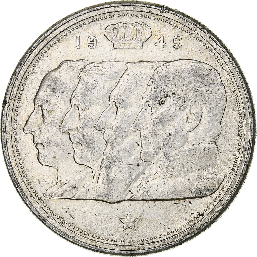 Belgien, Régence Prince Charles, 100 Frank, 1949, Brussels, Silber, SS, KM:139