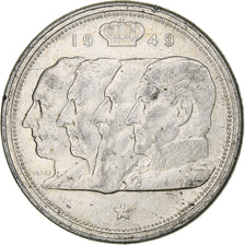 Belgium, Régence Prince Charles, 100 Frank, 1949, Brussels, Silver, EF(40-45)