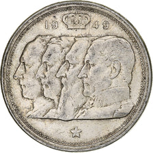 Belgium, Régence Prince Charles, 100 Frank, 1949, Brussels, Silver, EF(40-45)