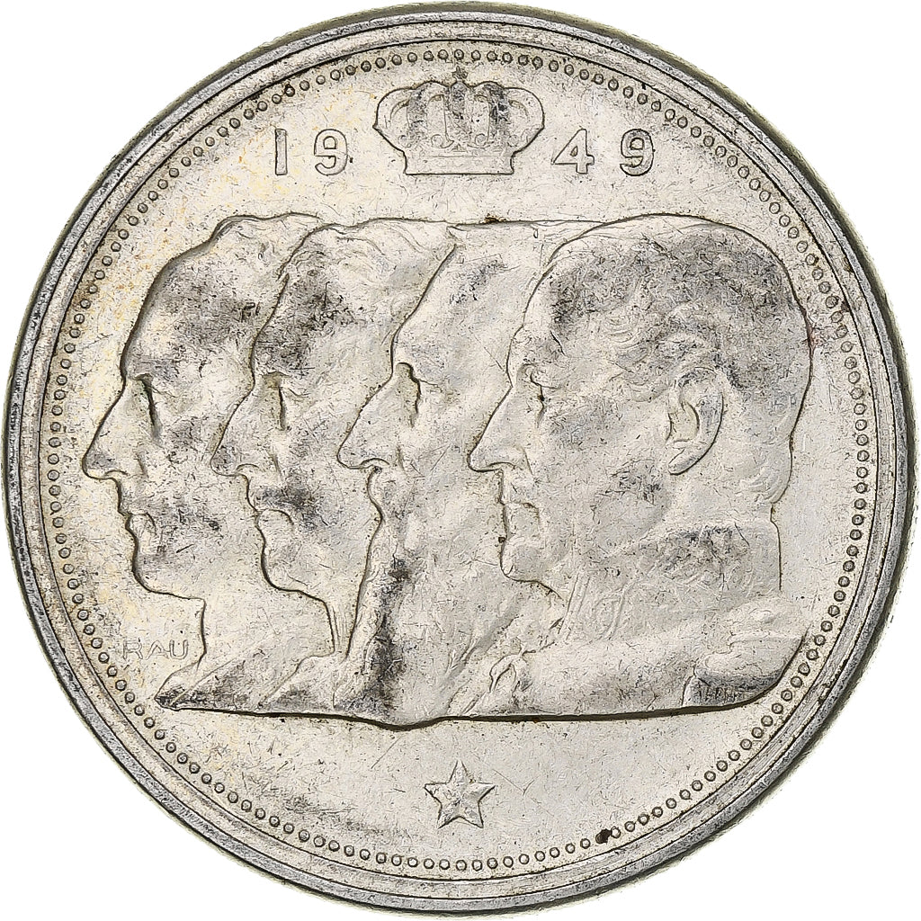 België, Régence Prince Charles, 100 Frank, 1949, Brussels, Zilver, ZF, KM:139