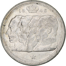 Belgium, Régence Prince Charles, 100 Frank, 1949, Brussels, Silver, EF(40-45)