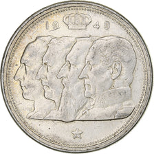 Belgium, Régence Prince Charles, 100 Frank, 1949, Brussels, Silver, EF(40-45)