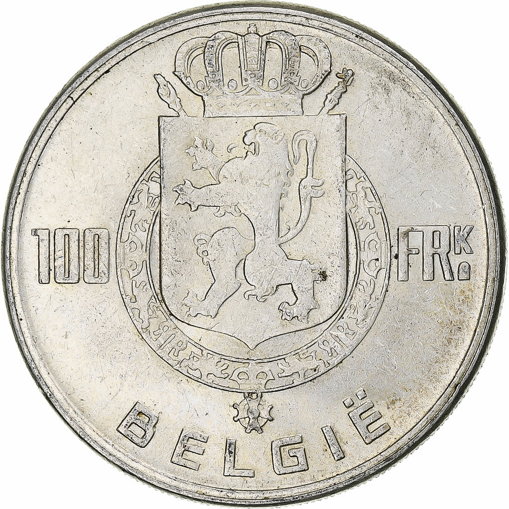Belgium, Régence Prince Charles, 100 Frank, 1949, Brussels, Silver, EF(40-45)