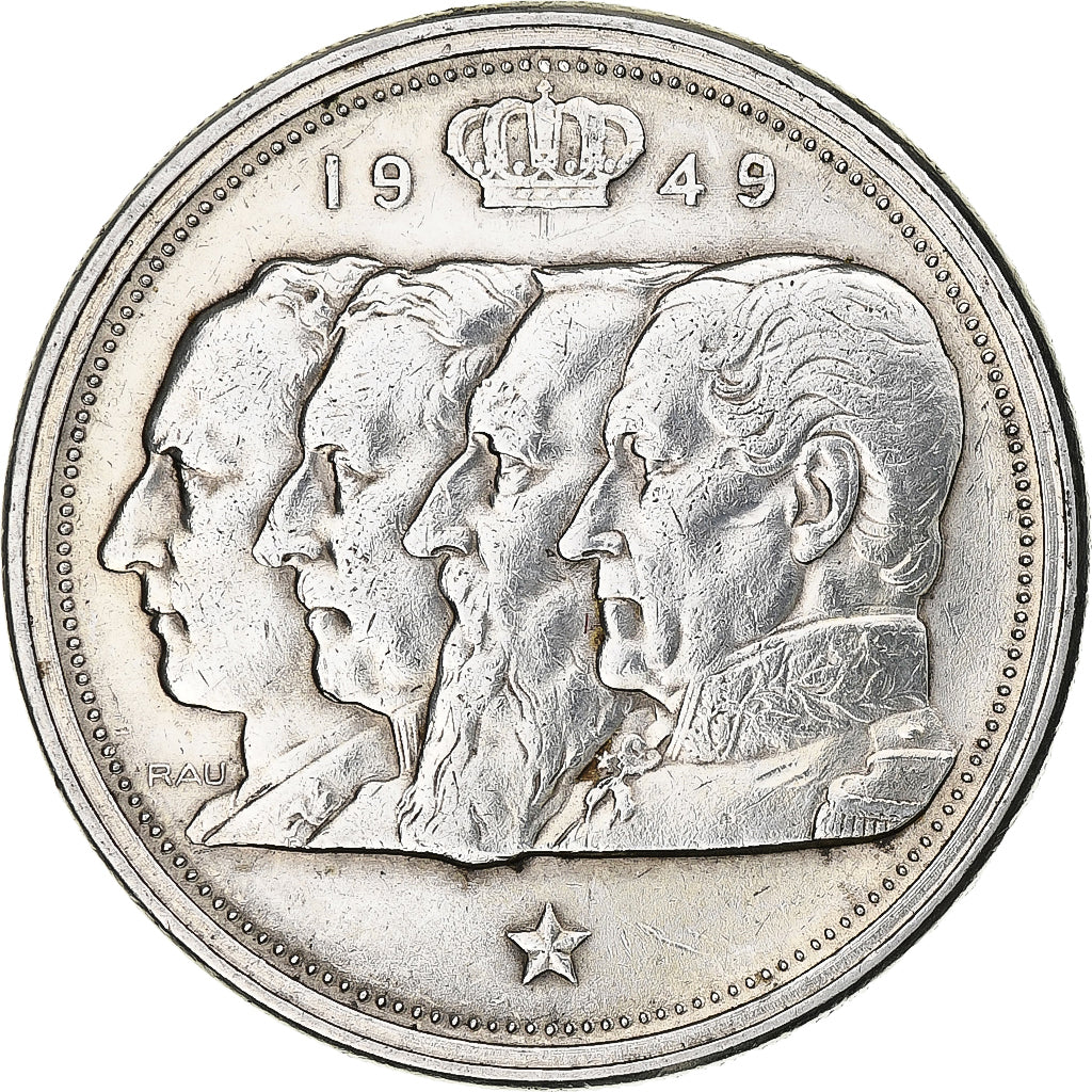Belgium, Régence Prince Charles, 100 Frank, 1949, Brussels, Silver, EF(40-45)