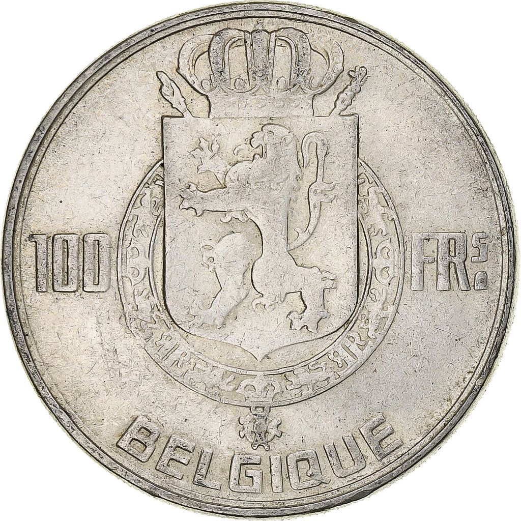 Belgium, Régence Prince Charles, 100 Francs, 1950, Brussels, Silver, EF(40-45)
