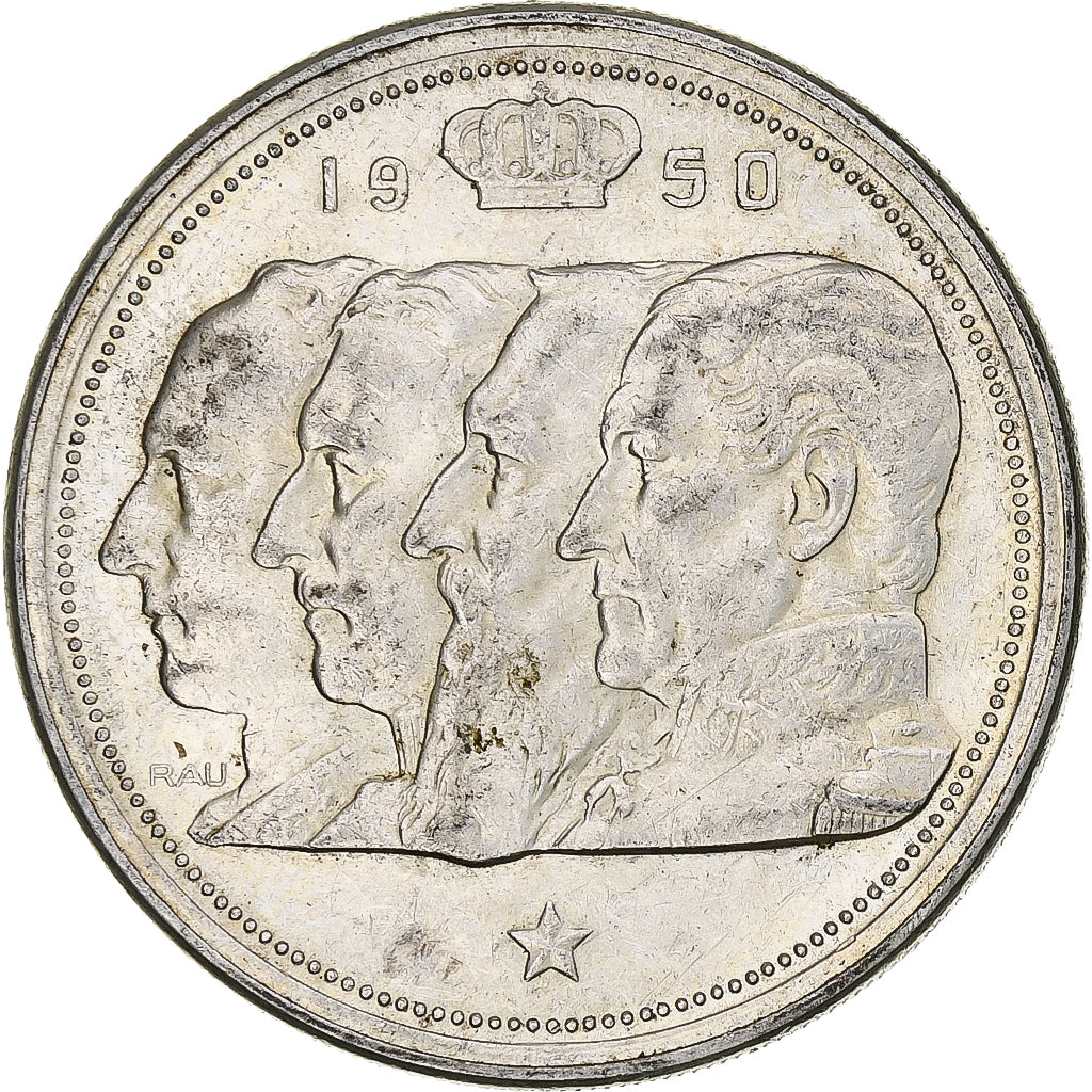 Belgia, Régence Prince Charles, 100 Francs, 1950, Brussels, Srebro, EF(40-45)
