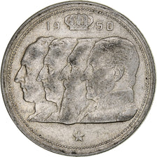 België, Régence Prince Charles, 100 Francs, 1950, Brussels, Zilver, ZF, KM:138