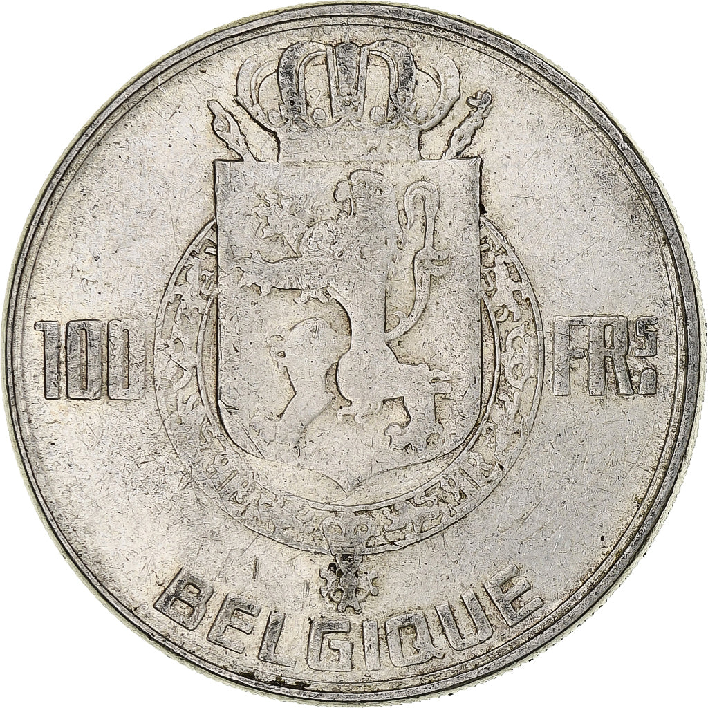 Belgium, Régence Prince Charles, 100 Francs, 1950, Brussels, Silver, EF(40-45)