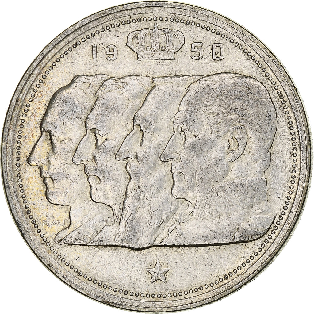 Belgio, Régence Prince Charles, 100 Francs, 1950, Brussels, Argento, BB, KM:138