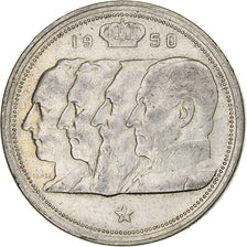 Belgio, Régence Prince Charles, 100 Francs, 1950, Brussels, Argento, BB, KM:138