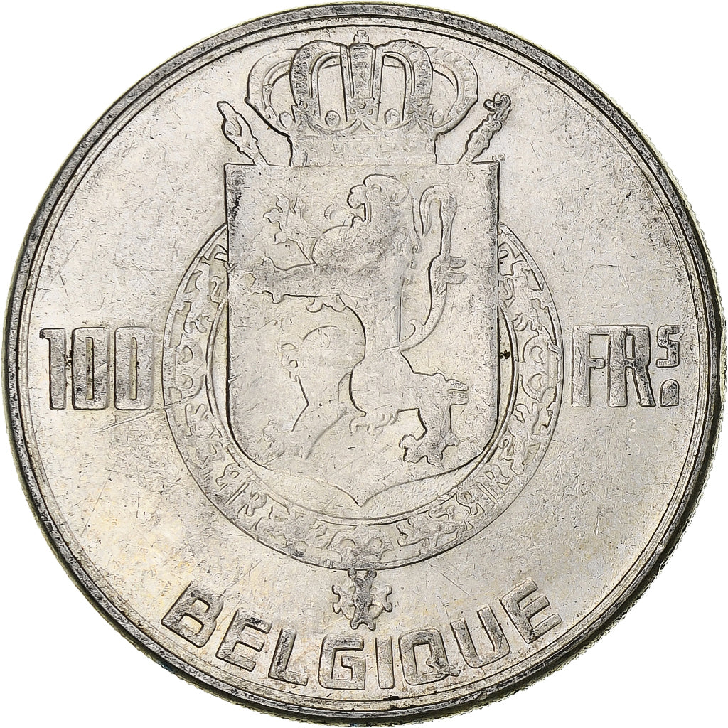 Bélgica, Régence Prince Charles, 100 Francs, 1950, Brussels, Plata, MBC
