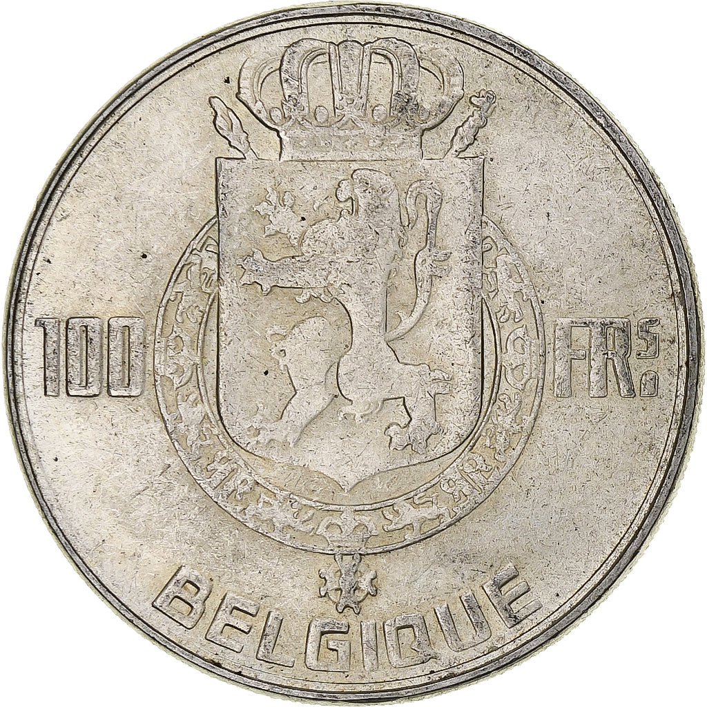 Bélgica, Régence Prince Charles, 100 Francs, 1950, Brussels, Plata, MBC