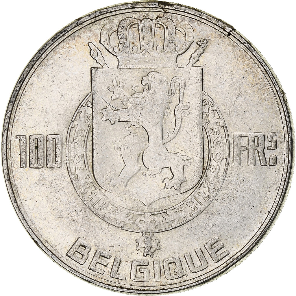 Belgium, Régence Prince Charles, 100 Francs, 1950, Brussels, Silver, EF(40-45)