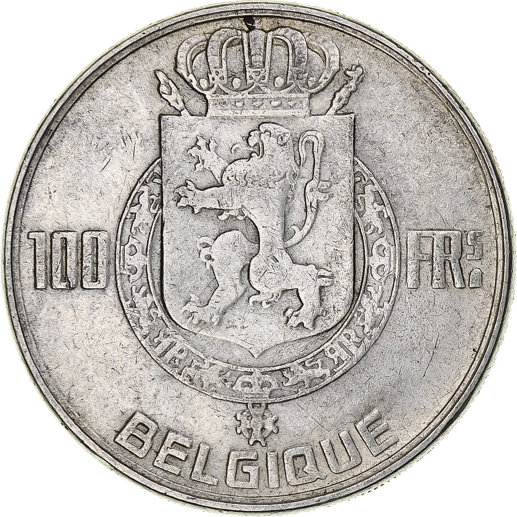 Belgium, Régence Prince Charles, 100 Francs, 1950, Brussels, Silver, EF(40-45)