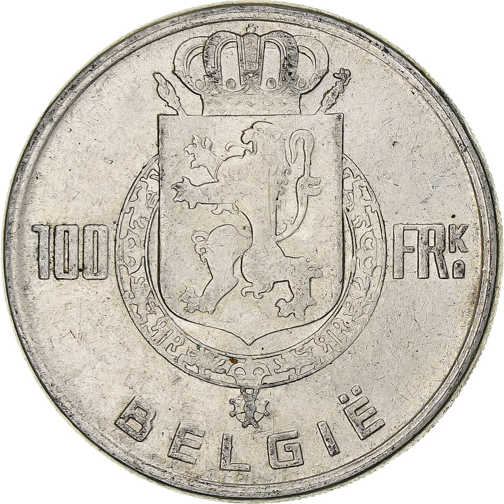 Belgium, Baudouin, 100 Frank, 1951, Brussels, Silver, EF(40-45), KM:139