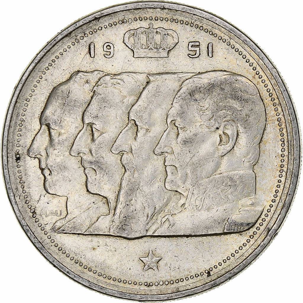 Belgique, Baudouin, 100 Frank, 1951, Bruxelles, Argent, TTB, KM:139