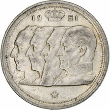 Belgium, Baudouin, 100 Frank, 1951, Brussels, Silver, EF(40-45), KM:139