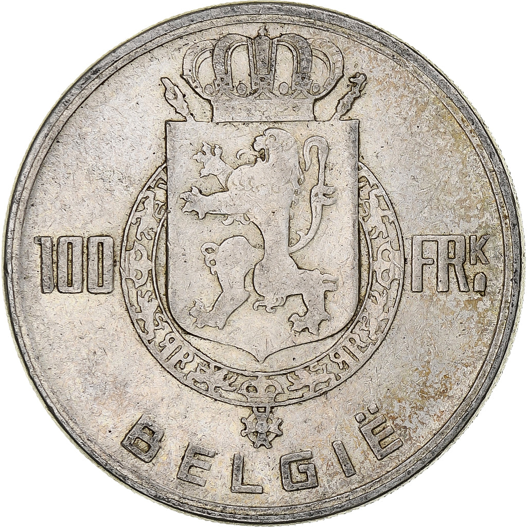 Belgique, Baudouin, 100 Frank, 1951, Bruxelles, Argent, TTB, KM:139