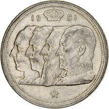 Belgium, Baudouin, 100 Frank, 1951, Brussels, Silver, EF(40-45), KM:139
