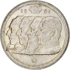 Belgium, Baudouin, 100 Frank, 1951, Brussels, Silver, EF(40-45), KM:139