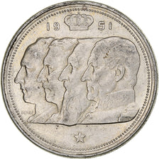 Belgium, Baudouin, 100 Frank, 1951, Brussels, Silver, EF(40-45), KM:139