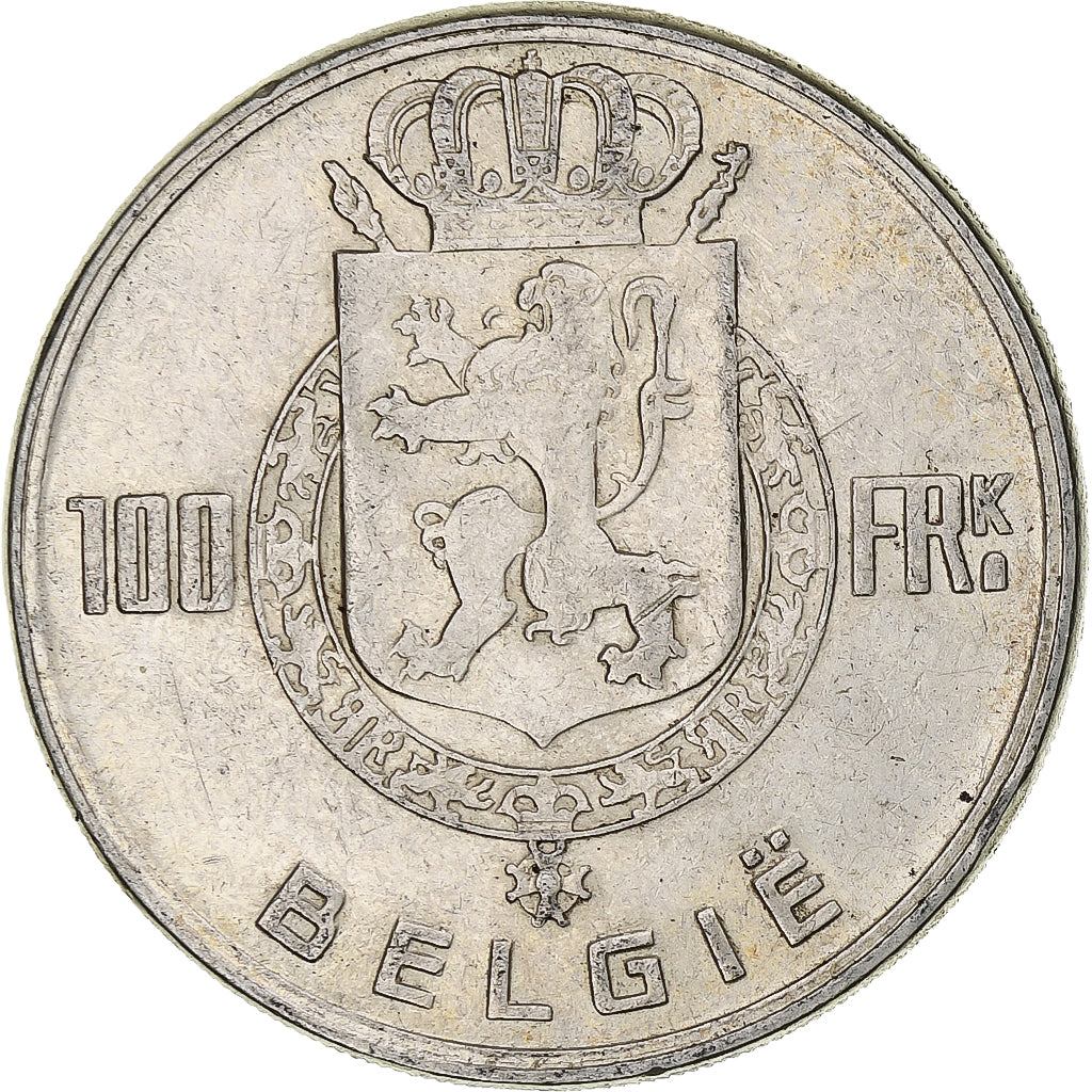 Belgium, Baudouin, 100 Frank, 1951, Brussels, Silver, EF(40-45), KM:139