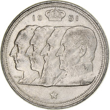 Belgium, Baudouin, 100 Frank, 1951, Brussels, Silver, EF(40-45), KM:139
