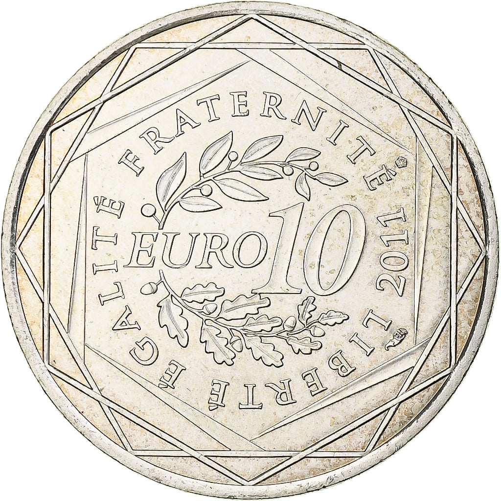 France, 10 Euro, Pays de la Loire, 2011, Monnaie de Paris, Silver, MS(63)