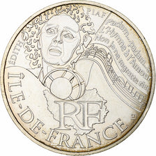 França, 10 Euro, Île-de-France, 2012, Monnaie de Paris, Prata, MS(63), KM:1875