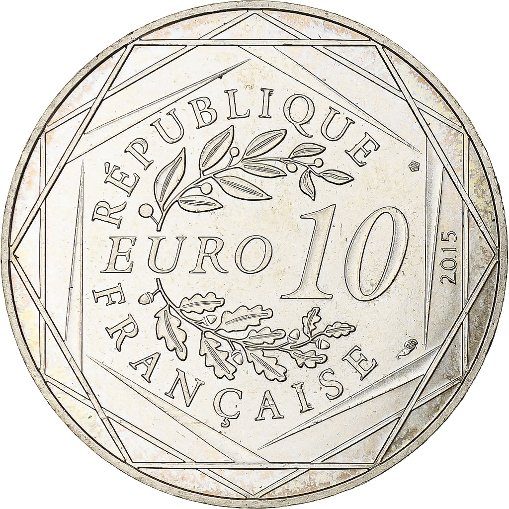 France, 10 Euro, Égalité Le devin, 2015, Monnaie de Paris, Silver, MS(63)