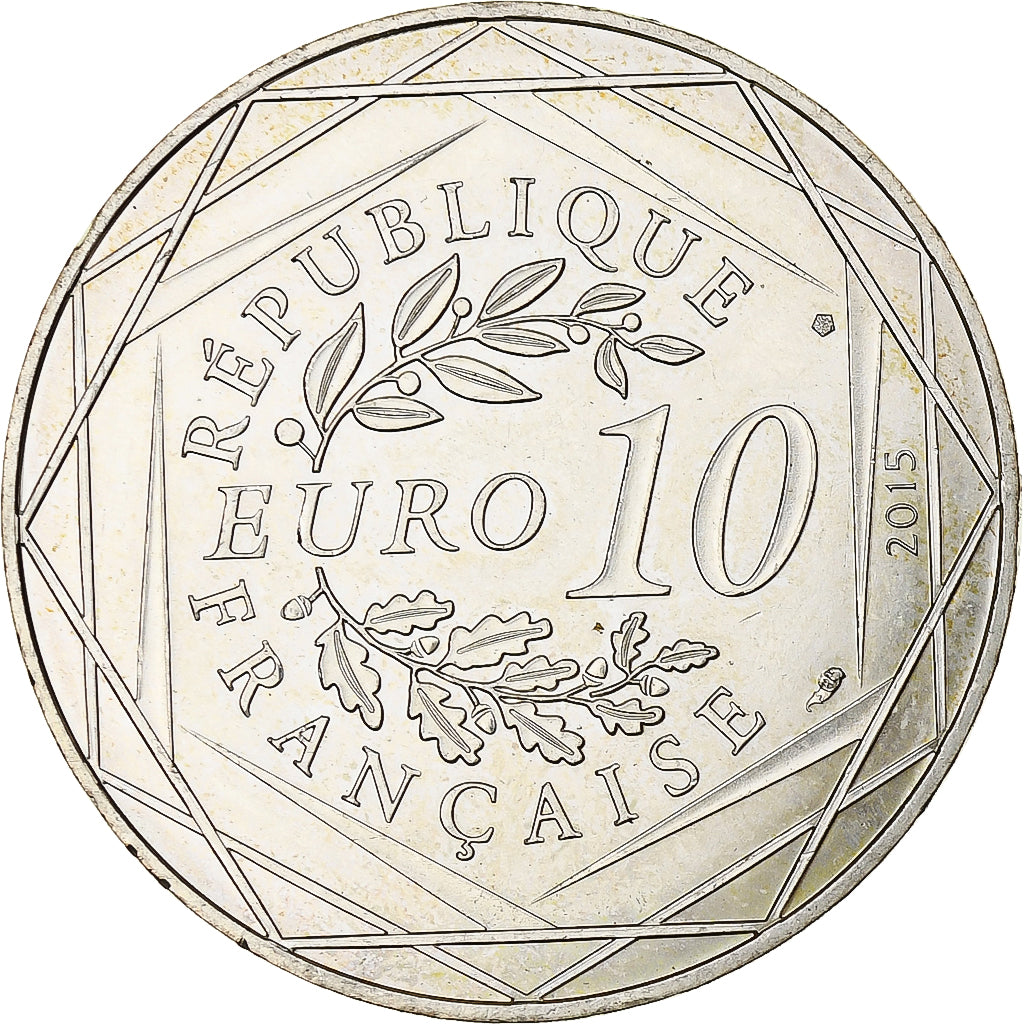 France, 10 Euro, Fraternité Astérix chez les belges, 2015, Monnaie de Paris